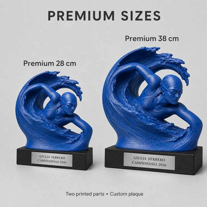 Trofeo Premium Nuotatrice dell’Onda personalizzato – premio nuoto e vittoria