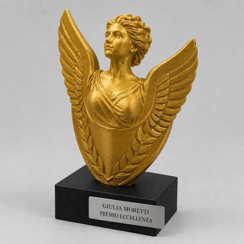Trofeo Premium Dea Alata del Trionfo personalizzato – premio eccellenza e vittoria