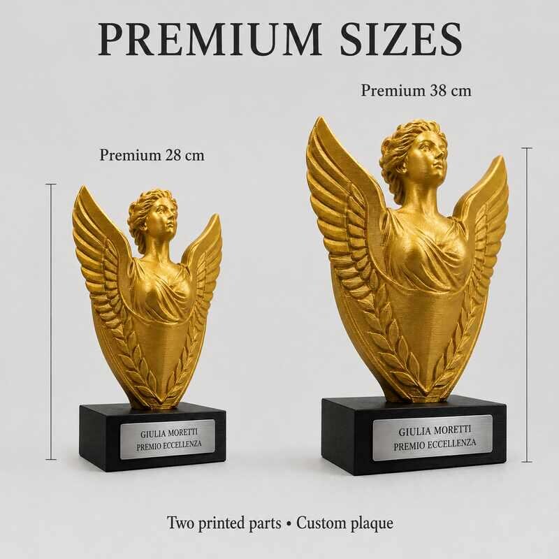 Trofeo Premium Dea Alata del Trionfo personalizzato – premio eccellenza e vittoria
