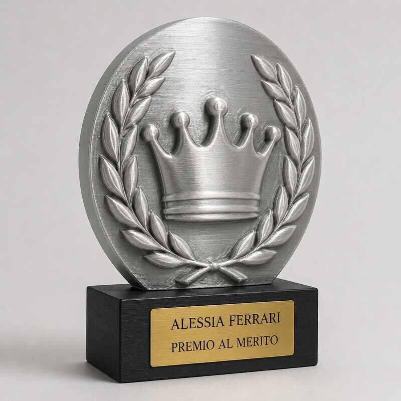 Trofeo Premium Corona del Vincitore personalizzato – premio merito e trionfo
