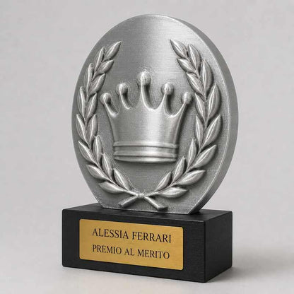 Trofeo Premium Corona del Vincitore personalizzato – premio merito e trionfo