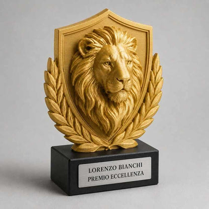 Trofeo Premium Leone del Trionfo personalizzato – premio leadership e vittoria