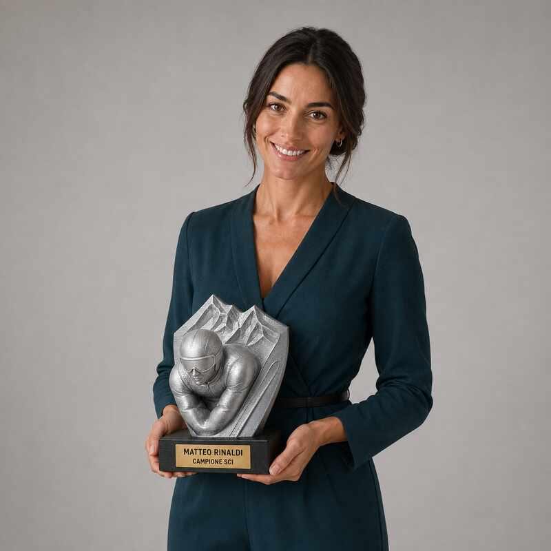 Trofeo Premium Sciatore del Trionfo personalizzato – premio sci e vittoria