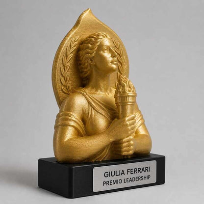 Trofeo Premium Custode della Fiaccola personalizzato – premio leadership e successo