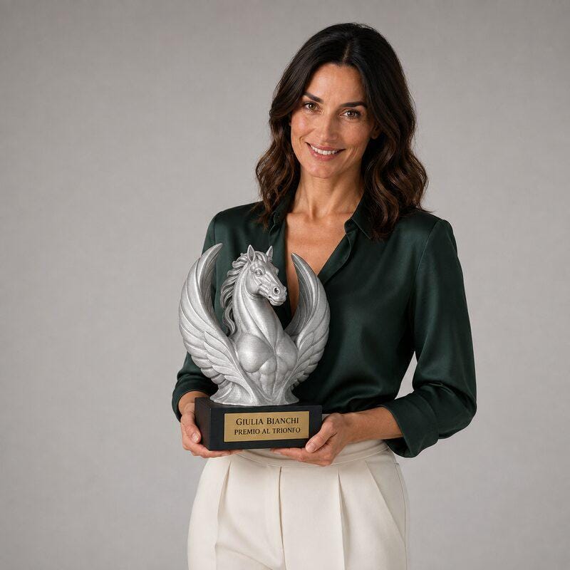 Trofeo Premium Pegaso del Trionfo personalizzato – premio vittoria e prestigio
