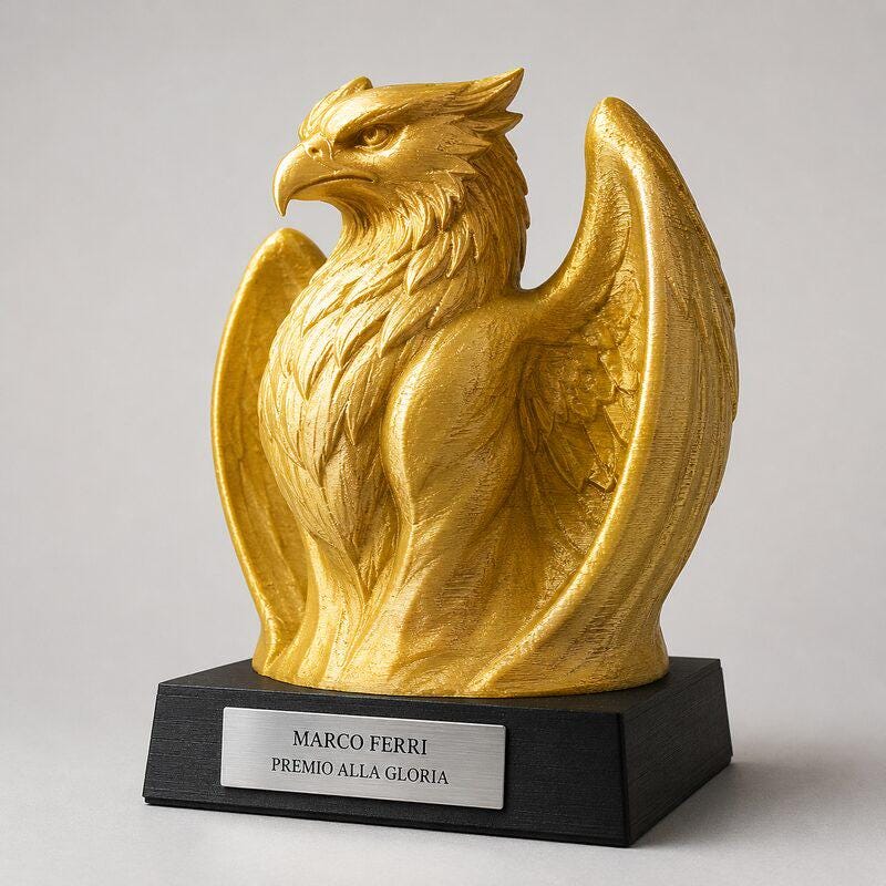 Trofeo Premium Grifone della Gloria personalizzato – premio trionfo e prestigio