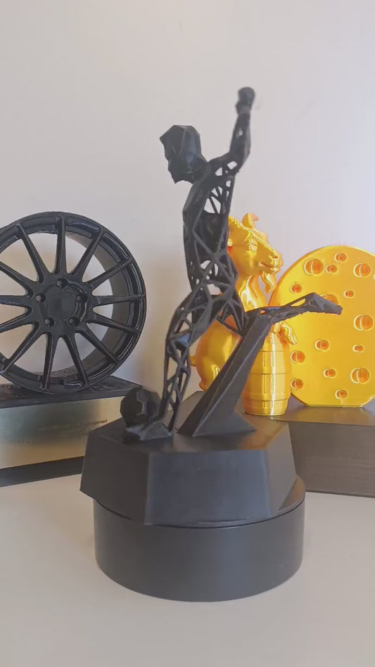 Trofeo Calcio Personalizzato 3D - Statuetta MVP Calciatore - Premio Miglior Giocatore Torneo  - Regalo Sportivo Moderno